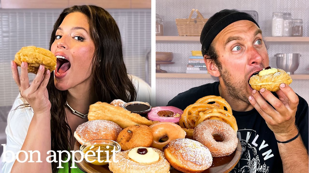 Ashley Graham & Brad Try 11 Kinds Of Doughnuts | Taste Testers | Bon Appétit