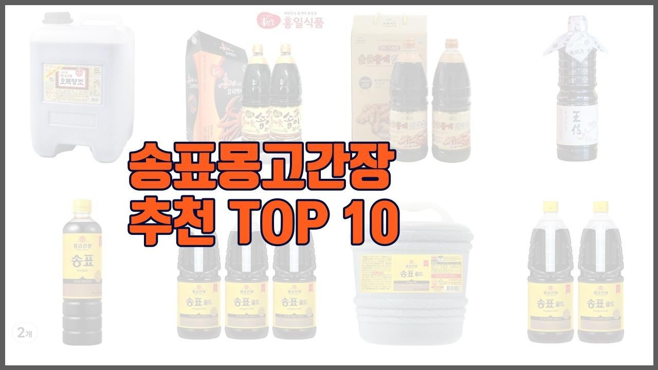 송표몽고간장 추천 밸류 쇼핑의 선택 가격, 품질, 판매량을 고려한 상품