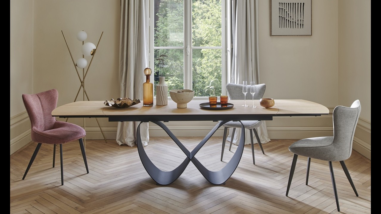 Table extensible céramique effet bois Celio Topaze – Design