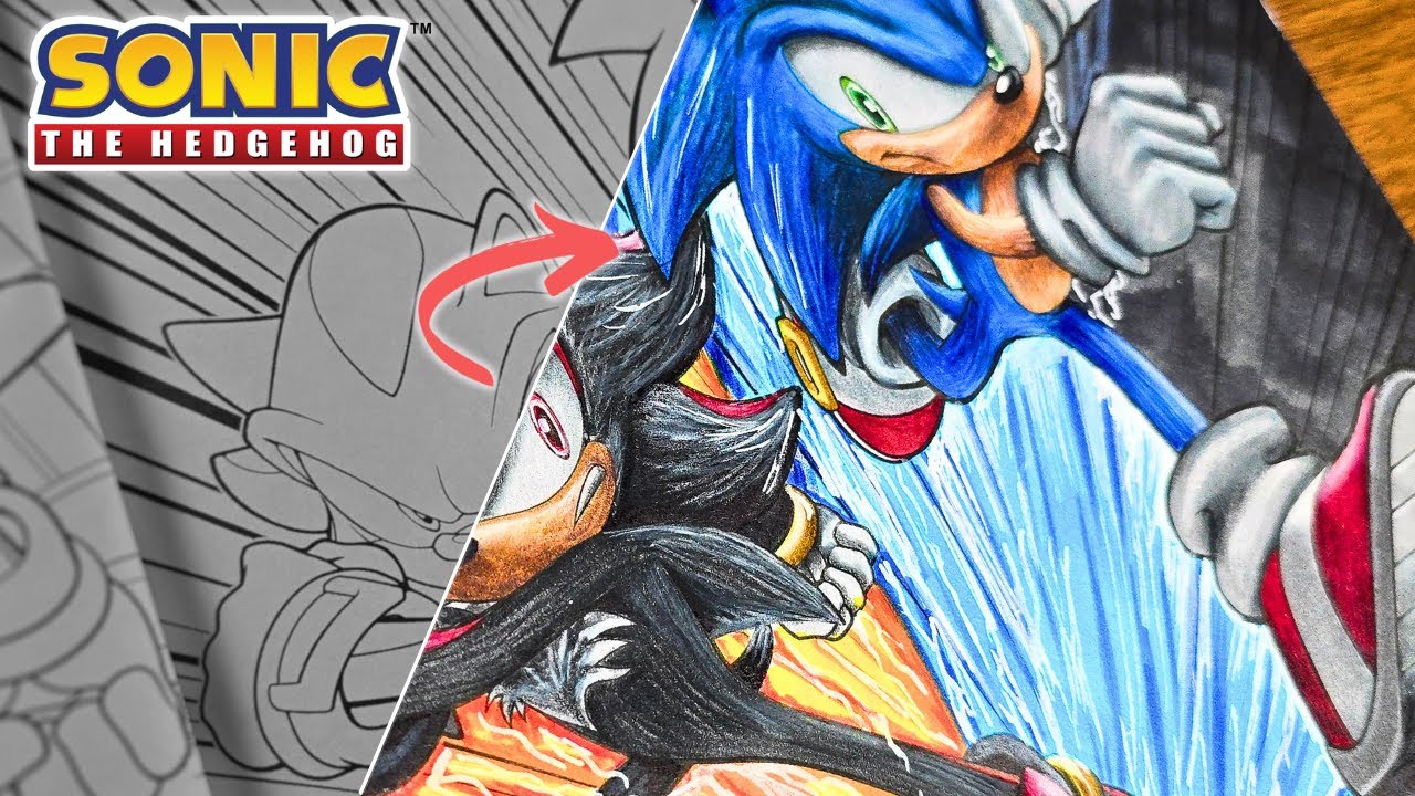 Превращаем раскраску SONIC в реалистичное искусство!