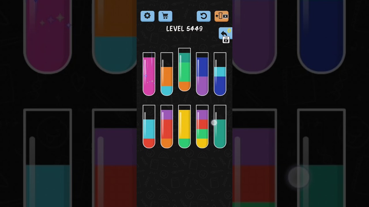 Water Color Sort Level 5449 Gameplay Solution WalkThrough