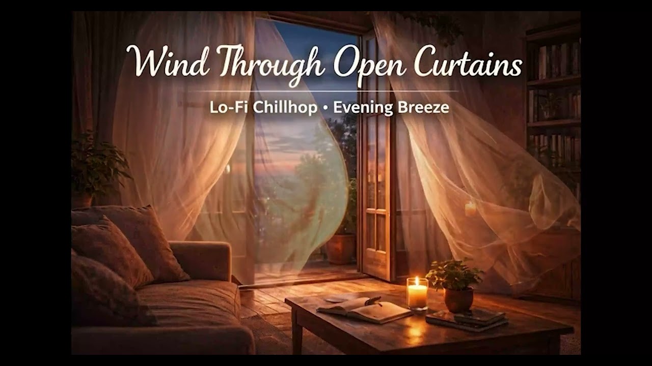 🌬️🪟Wind Through Open Curtains — Lofi · Chillhop · Soft Evening Vibes
