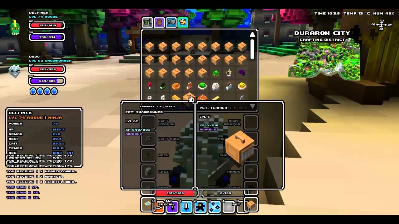 cube world Poradnik 1# lotnia łódka miksturki i zwierzaki+ oswajanie