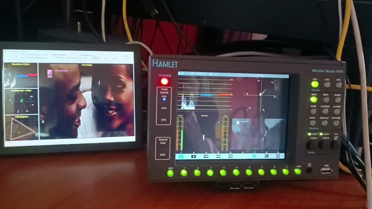 VMA Video Analyser next to a Hamlet Monitor Scope 9000
