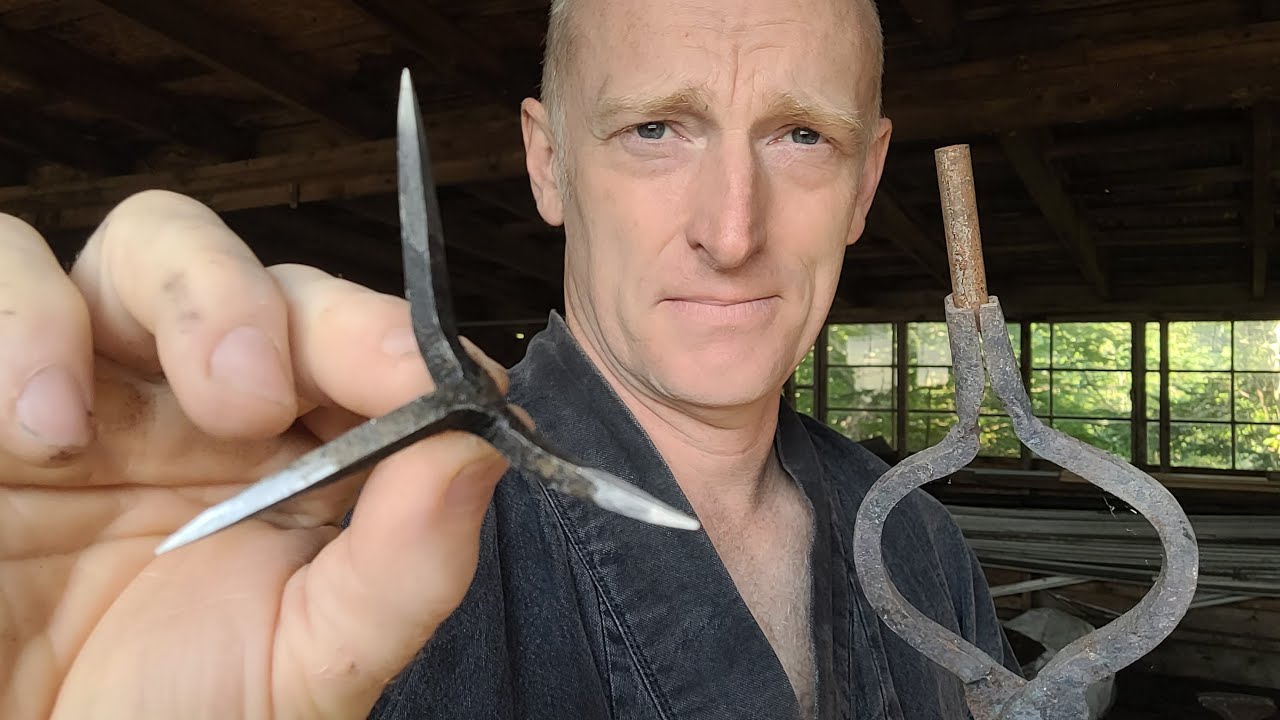 How to forge traditional Ninja Maki-bishi Martial art weapon and tool of self-defence