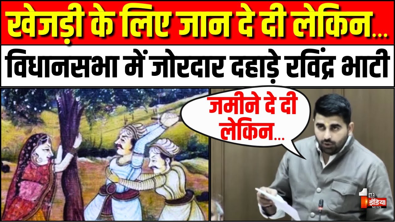 Ravindra Singh Bhati Rajasthan Vidhansabha Speech: खेजड़ी के लिए जान दे दी लेकिन.|Amrita Devi Bishnoi