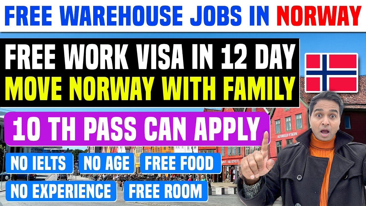 Free Warehouse Jobs In Norway | Norway Work Visa in 12 Day| Free House/Food| No IELTS/ Age/ Fund/Exp