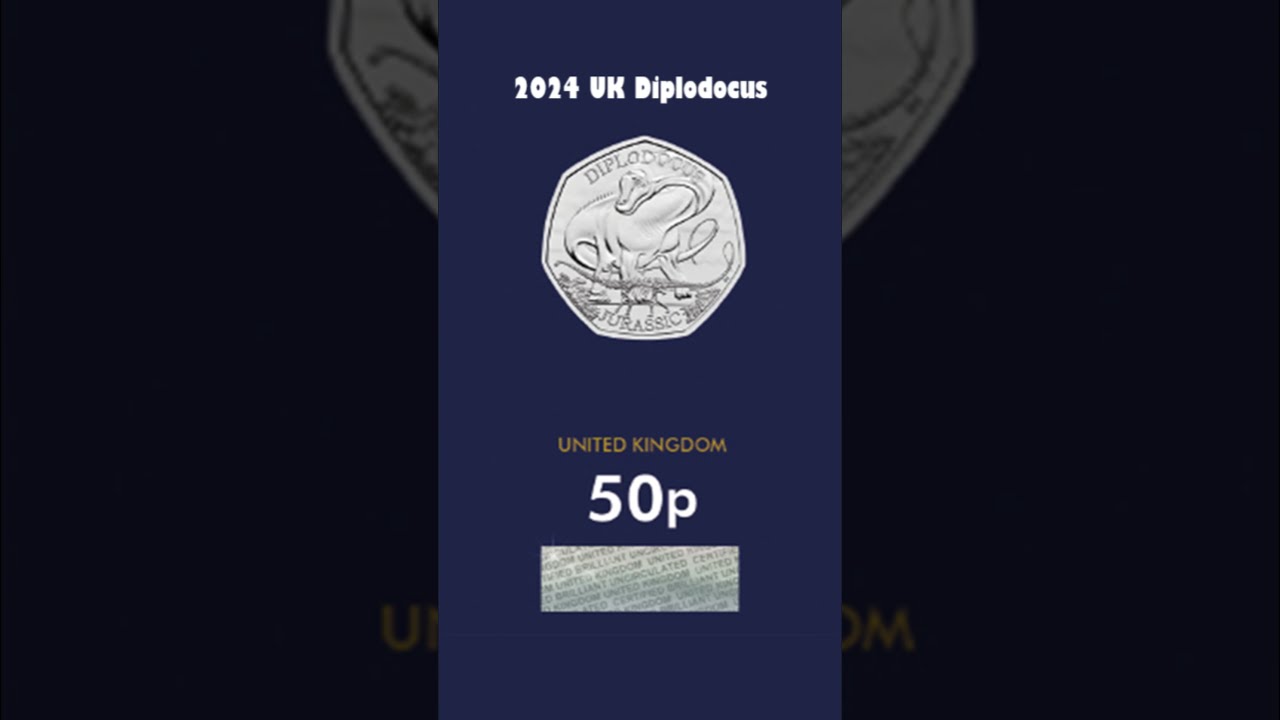 2024 UK Diplodocus 50 pence coin