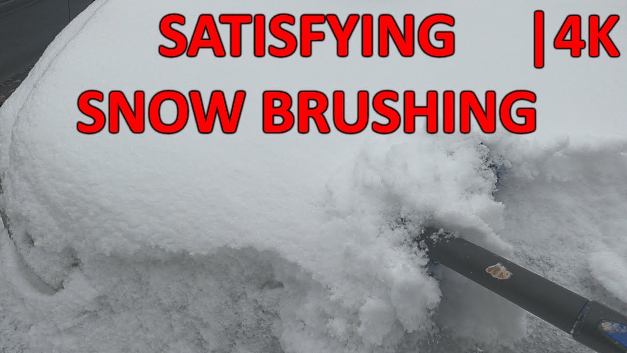 Satisfying Snow Brushing | 4K