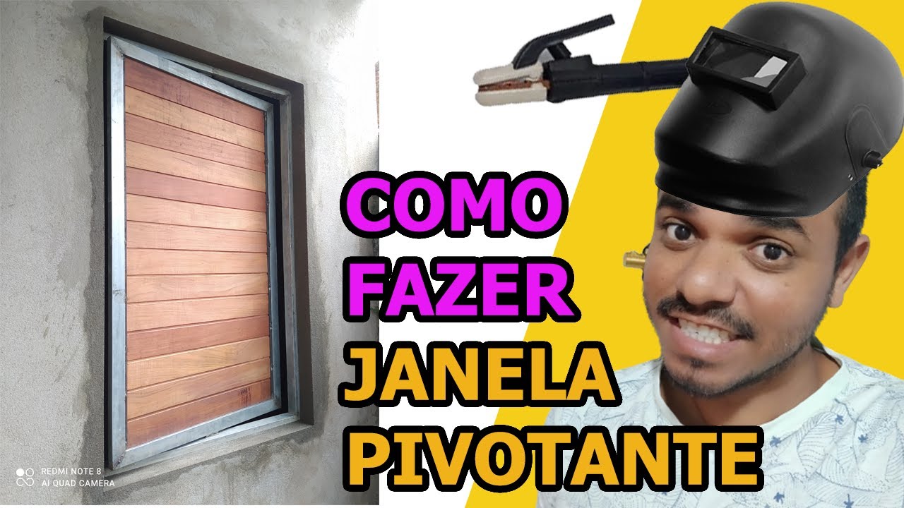 como fazer uma JANELA PIVOTANTE DE BAIXO CUSTO metalon e madeira