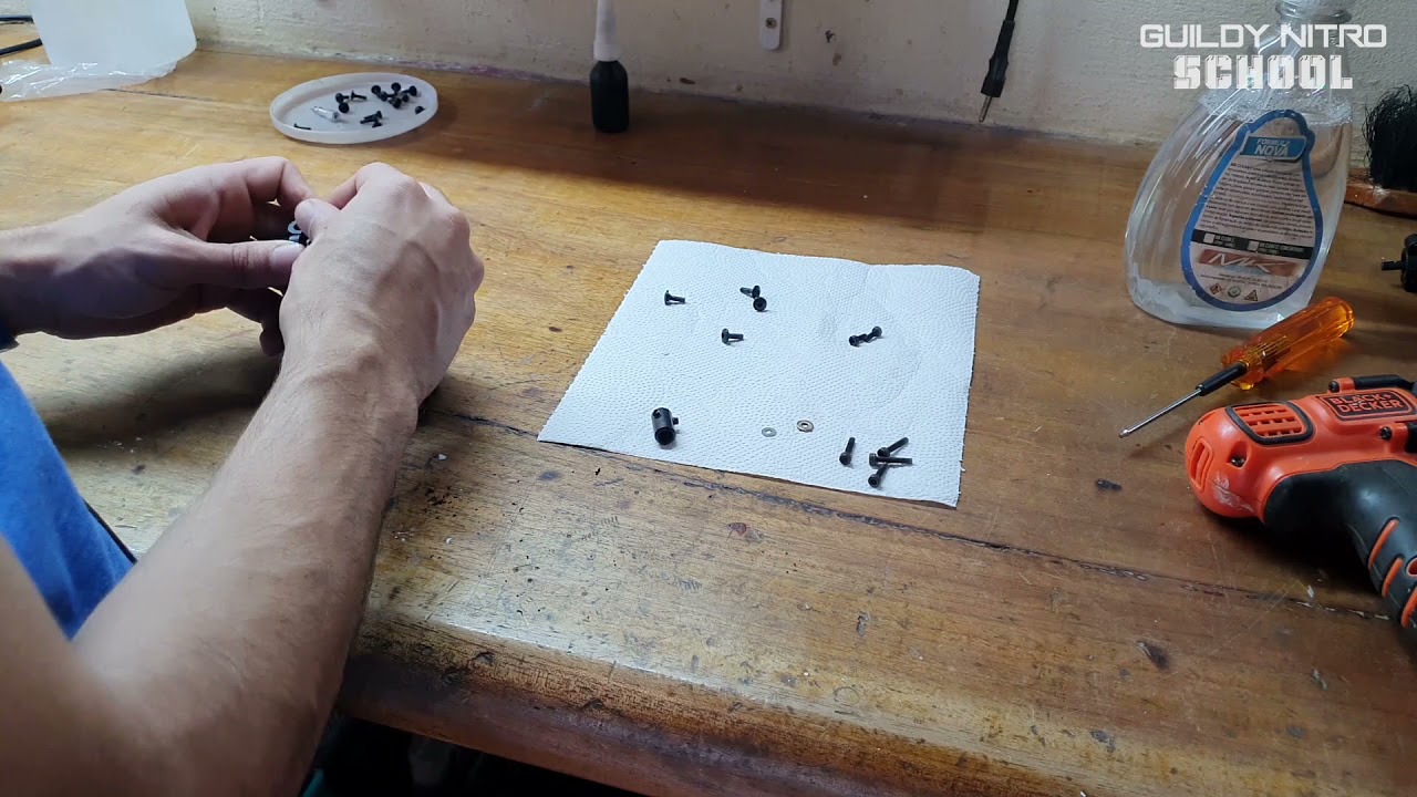 T-rex 700 nitro do Cecell - Balanceamento da embreagem e inicio da montagem