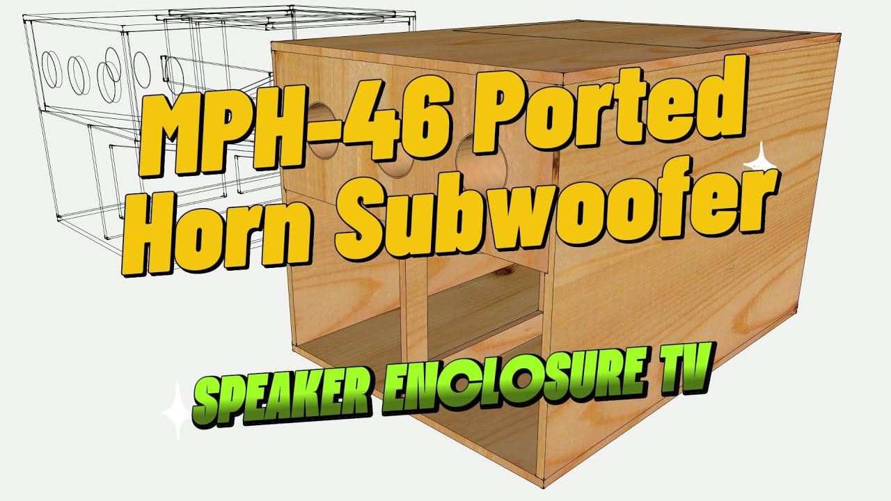 MPH-46 Ported Horn | Hybrid Subwoofer | 3D Modeling in SketchUp #speakerenclosuretv