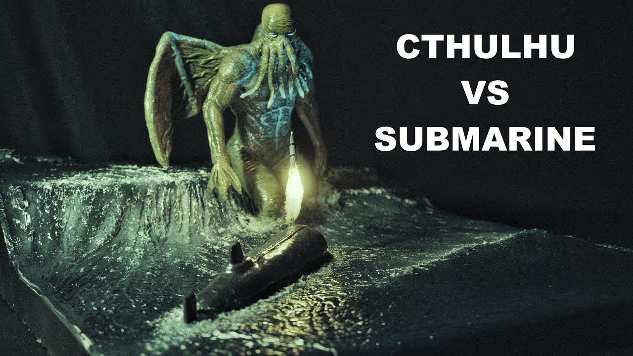 CTHULHU Monster Battle SUBMARINE Diorama  / Thalassophobia/ Resin Art