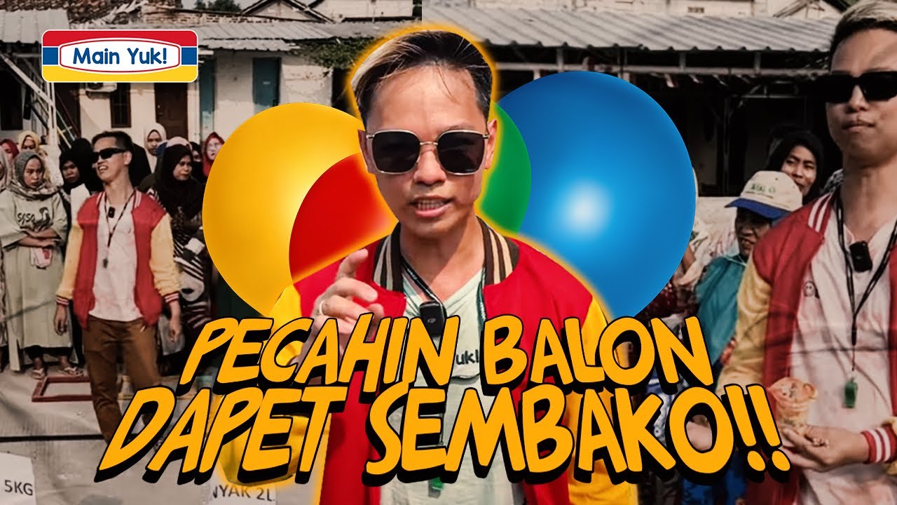 PECAHIN BALON! Dapat Sembako, Bermain bersama Warga 😁 #Tonicu #lomba #games #challenge
