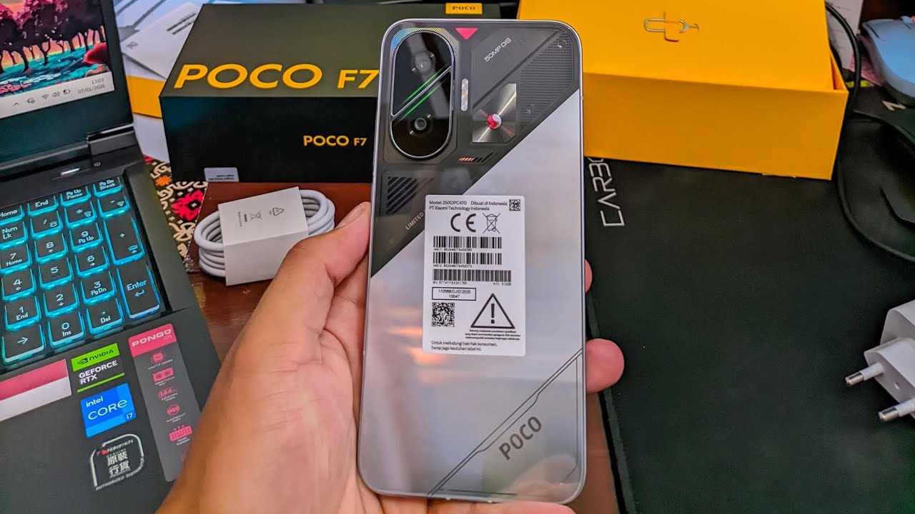 CAKEPPP!!!!! Unboxing Review HP POCO F7 Raja nya HP Harga 5 Jt an🔥🔥