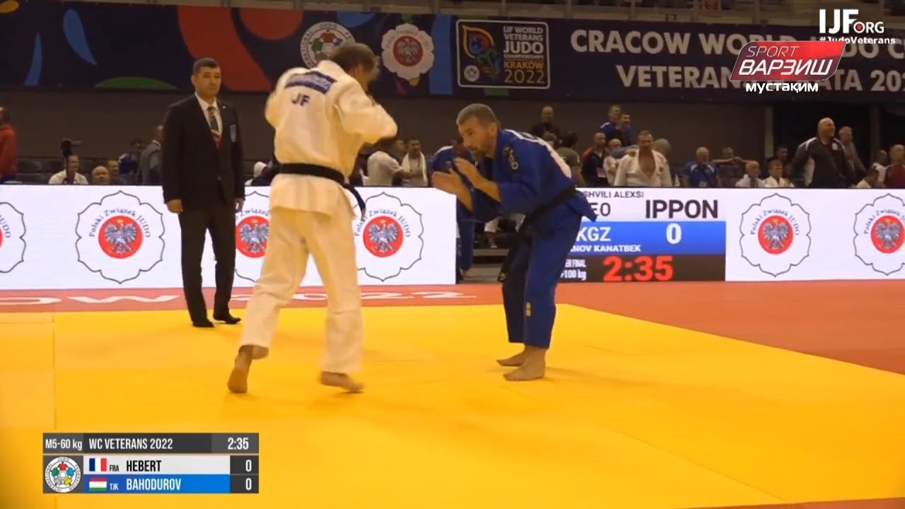 Franck HEBERT - Qutbuddin BAHODUROV, Quarter, -60KG M5, Krakow World Championships Veterans 2022
