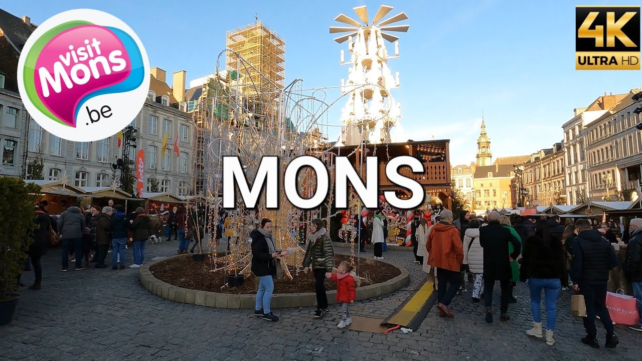 Visit Mons with a city walk 🇧🇪 |4K|