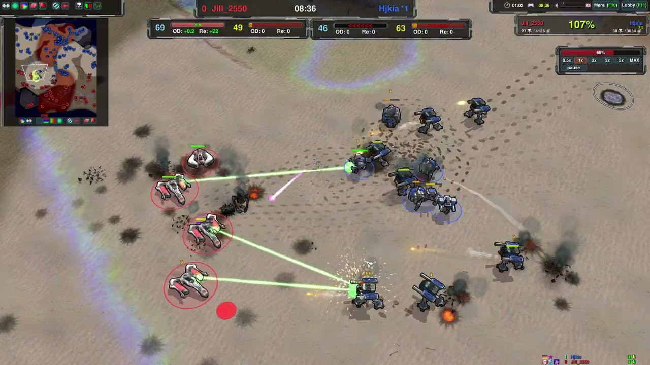 Zero-K - 1v1 analysis - Jill_2550 vs Hjkia