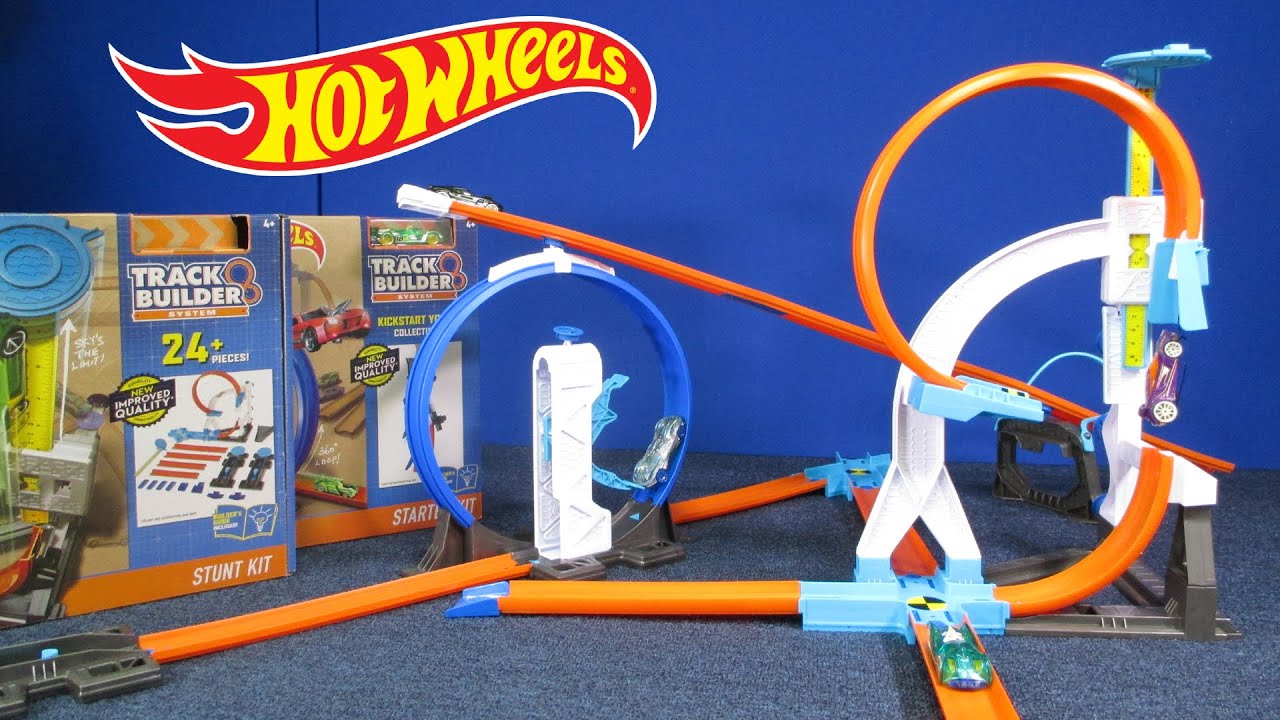 Hot Wheels Track Builder System Stunt Kit, Starter Kit and Loop Launcher #Ad