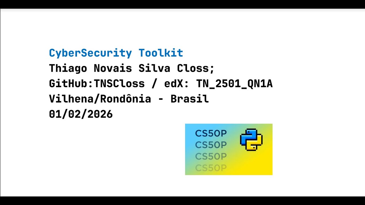 Projeto Final CS50P - Harvard