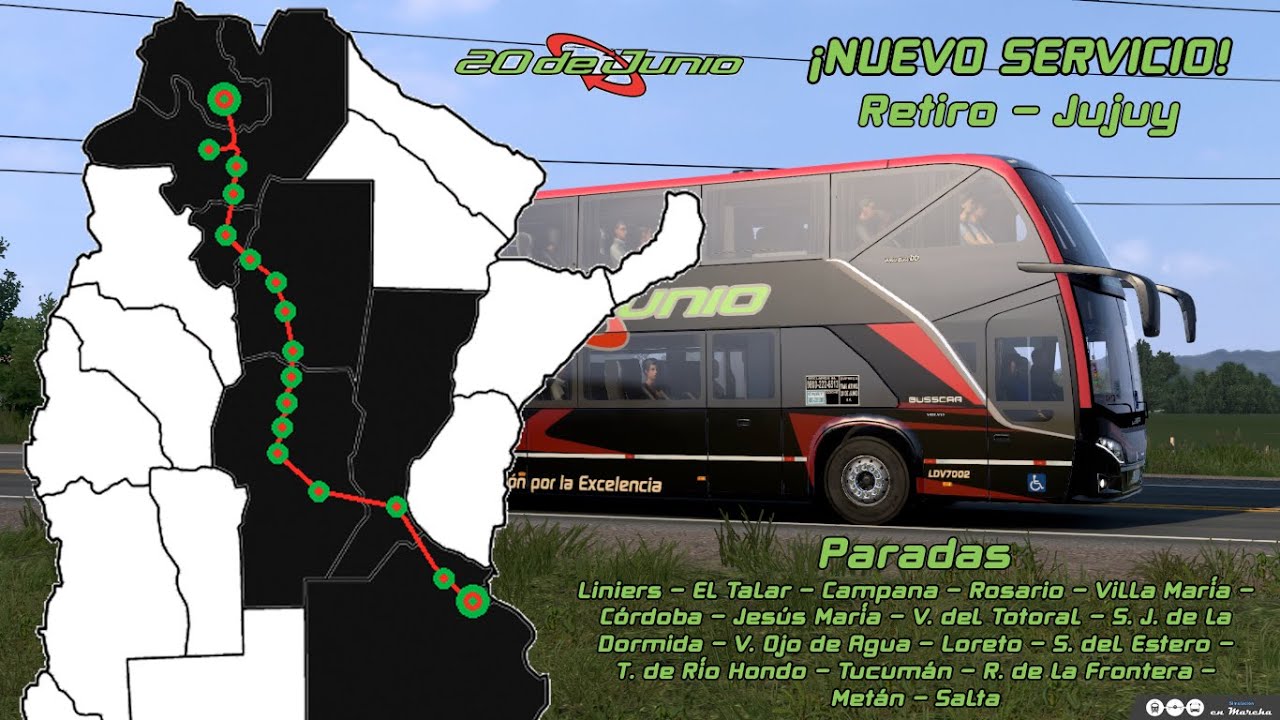 ¡NUEVO SERVICIO! RETIRO - JUJUY | Servicio Completo 20 de Junio | Simulación en Marcha