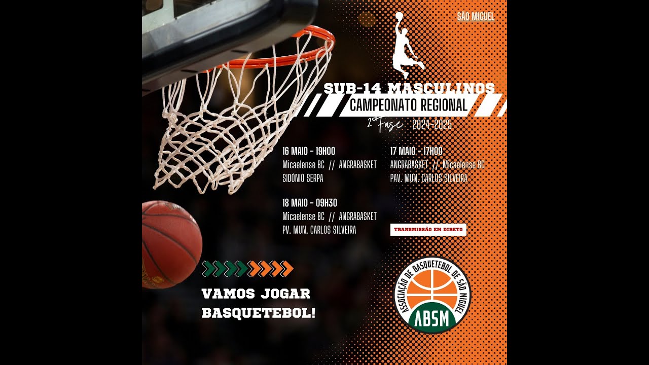 Angrabasket vs Micaelense BC - Regional Clubes Sub-14 Masculino 2025 -2ª Fase