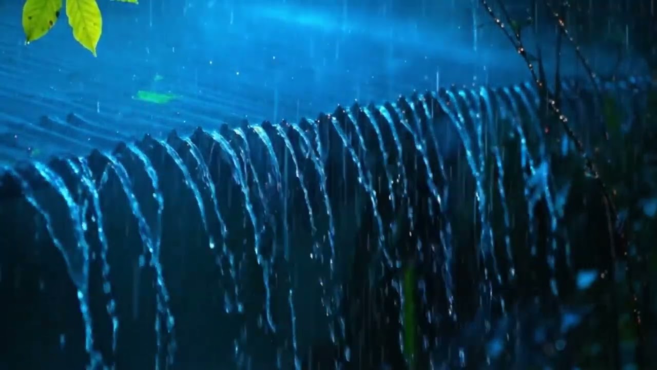Raining ⛈Sounds for Sleeping - Rain for Healing 🌦 Relaxing Forest at Night 4K