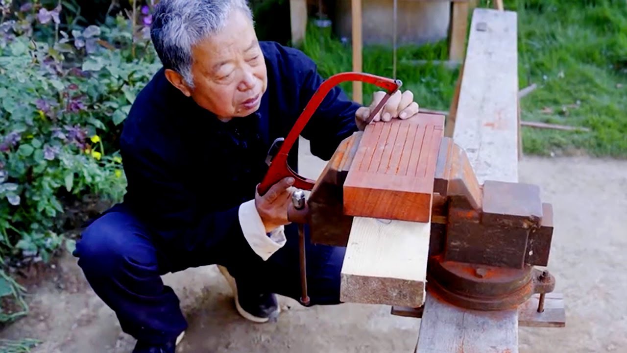 Chinese Master Carpenter Makes Variable Bracket From Whole Pieces Of Wood#woodworking#work#craftsman