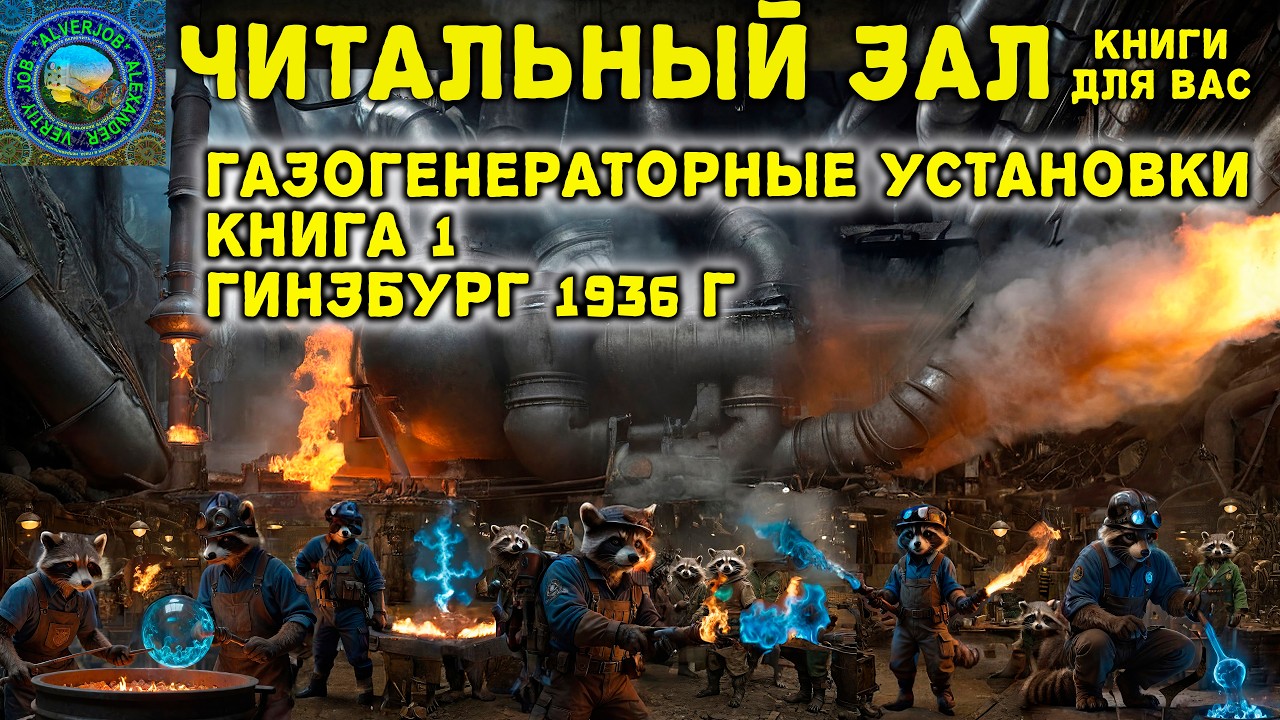 Газогенераторные установки.  Гинзбург. 1936 год . Книга 1.  Подробное рассмотрение газогенераторов.