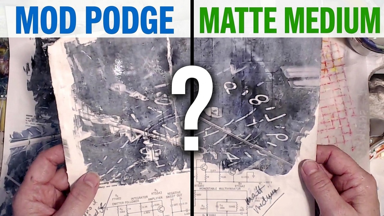 Image Transfer Mod Podge vs  Matt Medium vs Gesso vs Acrylic Paint