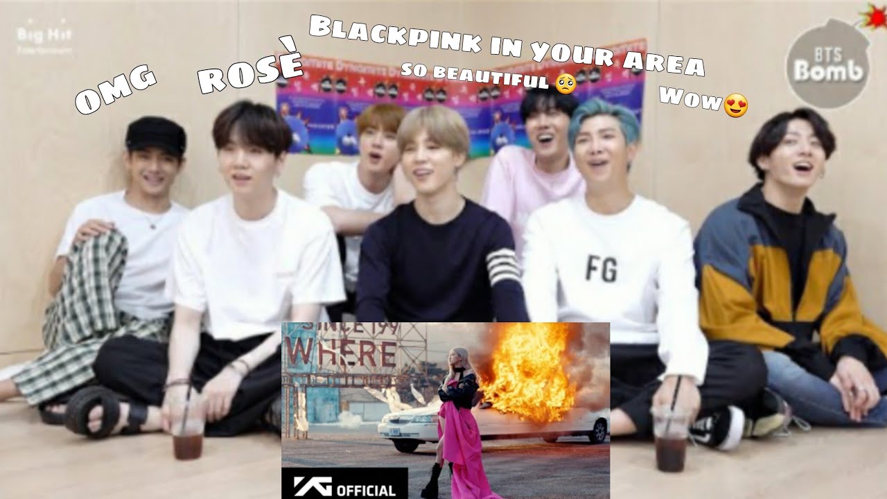 BTS Reaction M/V [on the ground] Rosè BLACKPINK