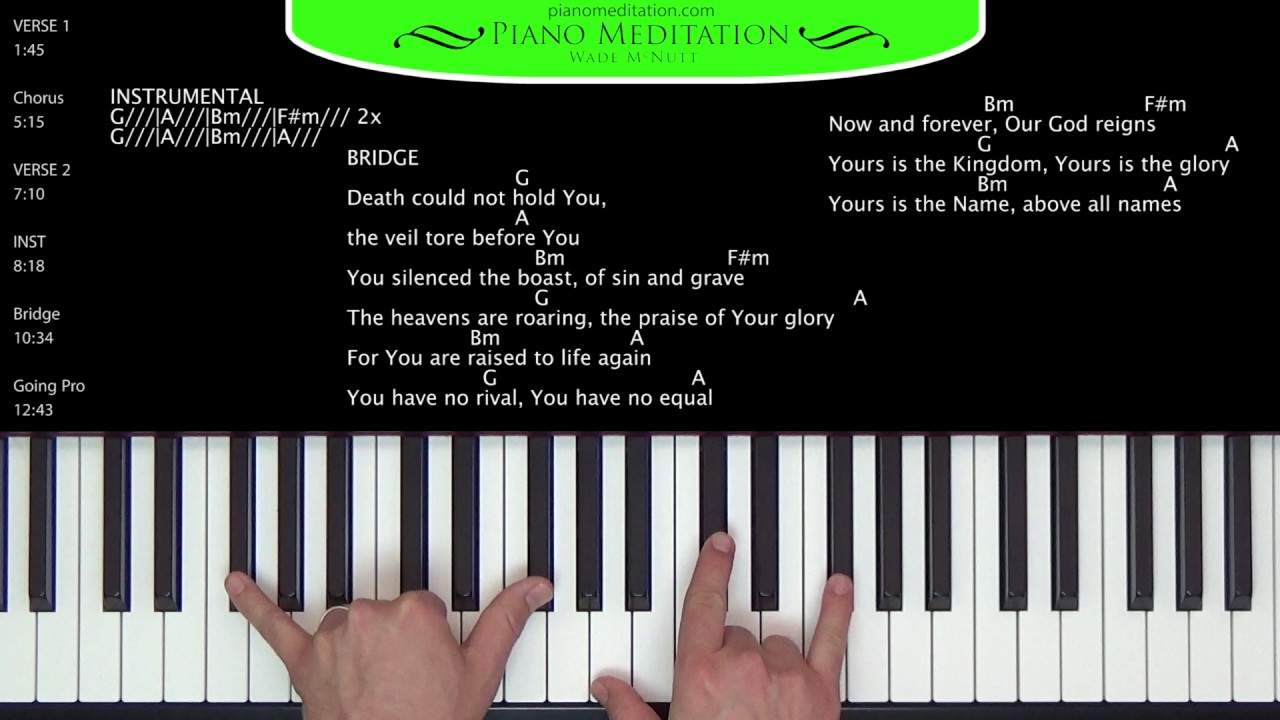 What a Beautiful Name - How to Play on the Piano | D