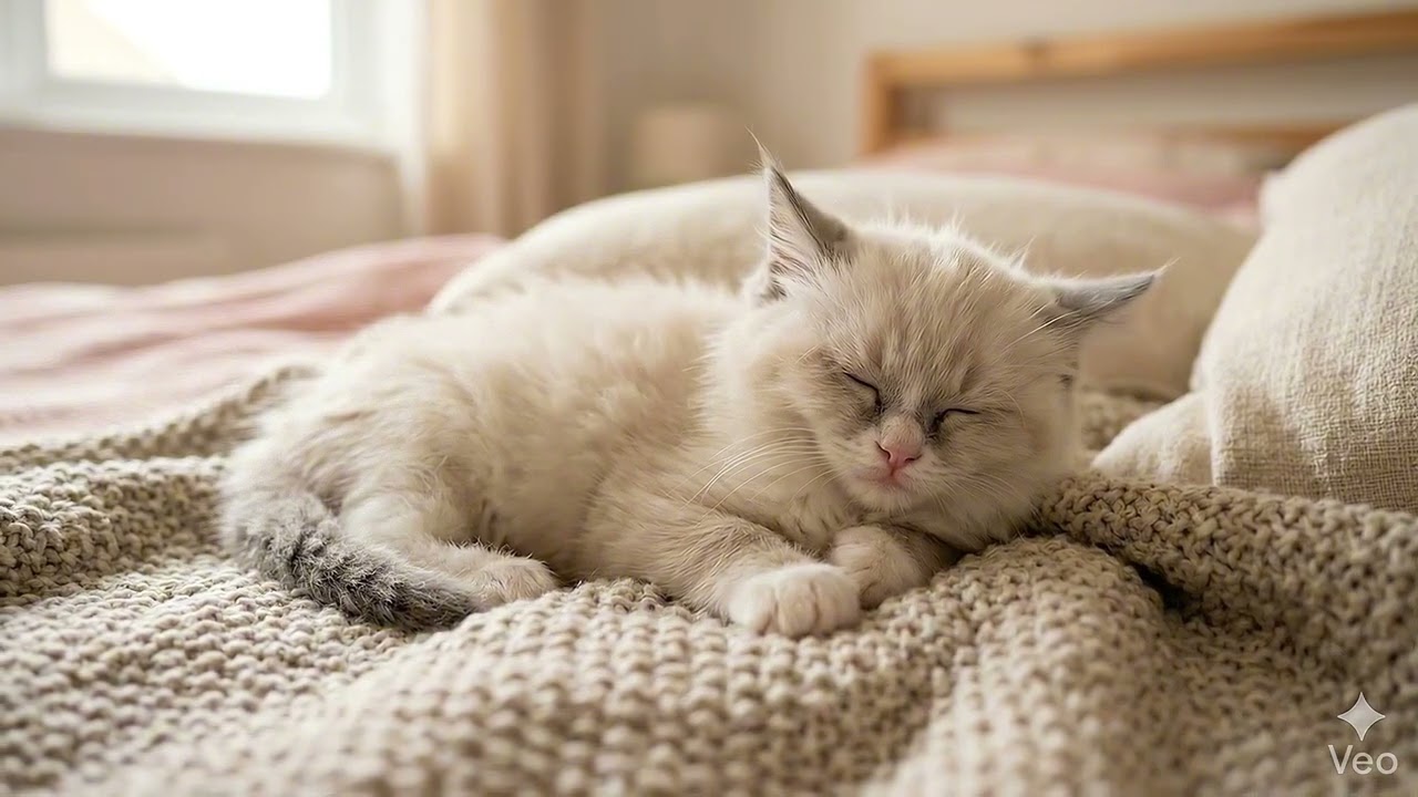 【6時間】お留守番でも安心できるラグドールの穏やかな眠り｜睡眠導入ヒーリングBGM / Ragdoll Cat Sleep Music for Alone Time