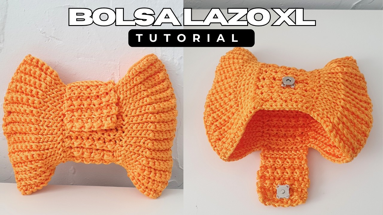 bolsa Lazo XL tejida con Crochet moderno | Bolsa Elegante paso a paso | Elegante Crochet Bow Handbag