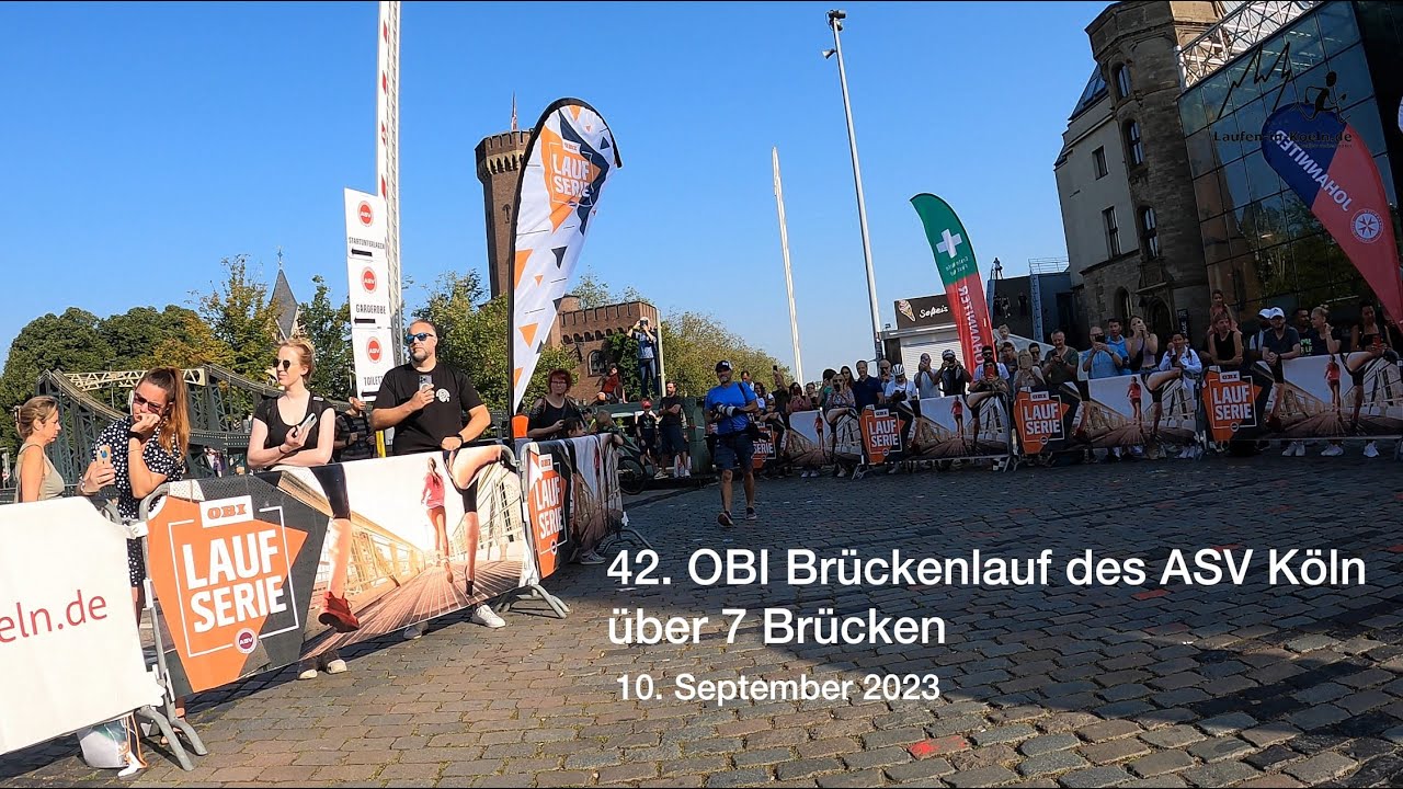 Brückenlauf des ASV Köln 2023 über 7 Brücken auf einer 16km-Runde