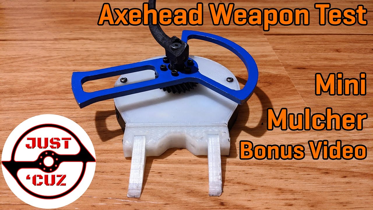 Mini Mulcher V0.11 - Testing New Axehead Weapon (Uncut Bonus Video) 1lb Antweight Combat Robot