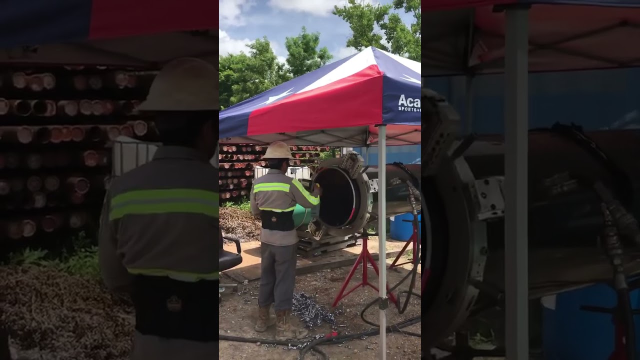 Counterboring 24&rdquo; pipe.