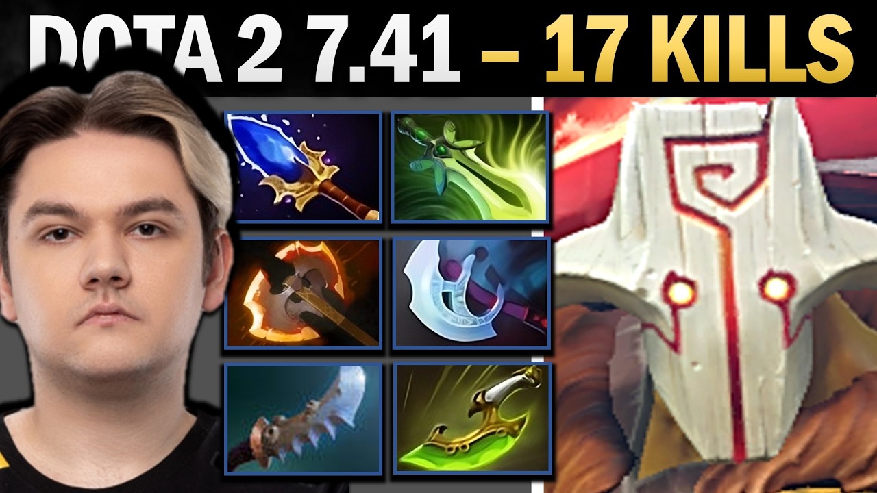 Juggernaut Dota 2 7.41 with 17 Kills and Manta Style - Dota Gameplay