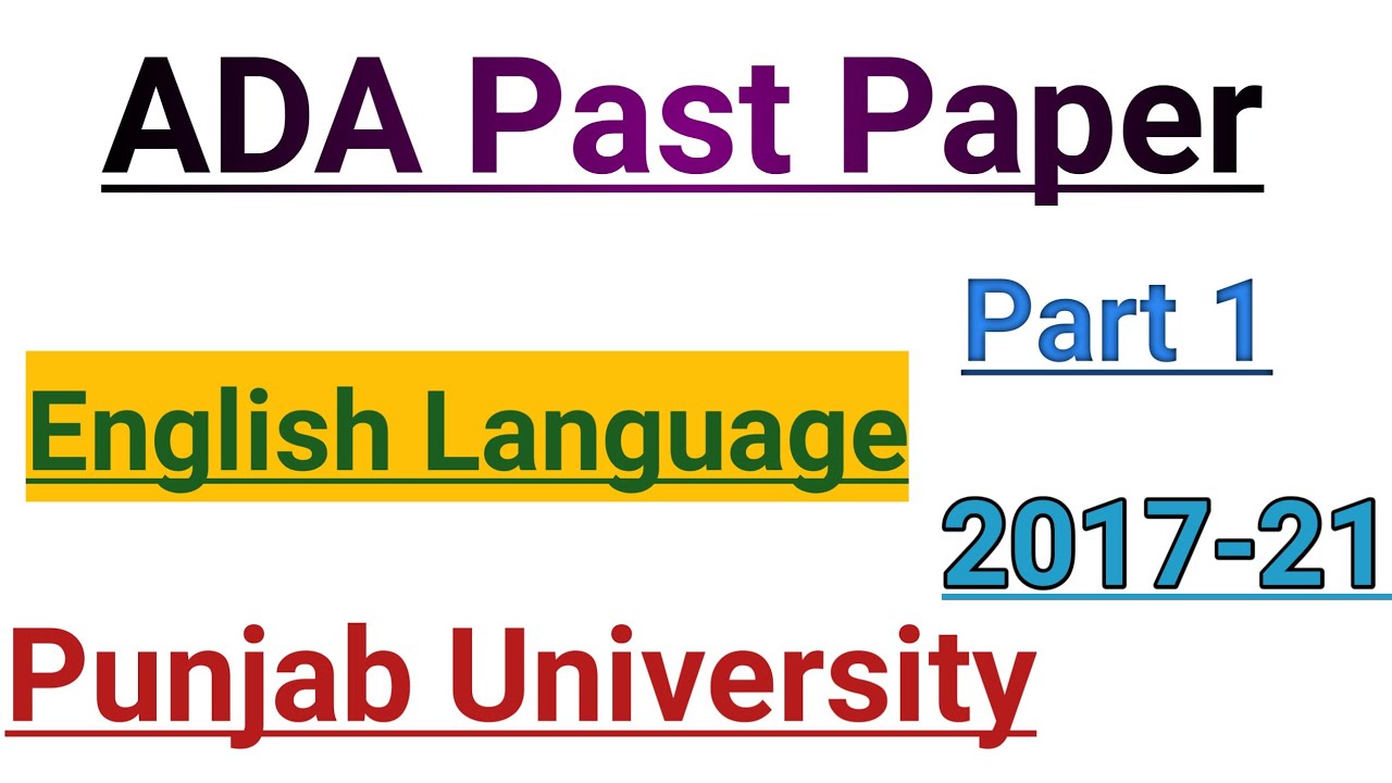 Ba Part 1 English past paper 2021|BA part 1 English past paper 2020| BA English part 1 paper 2021|Pu