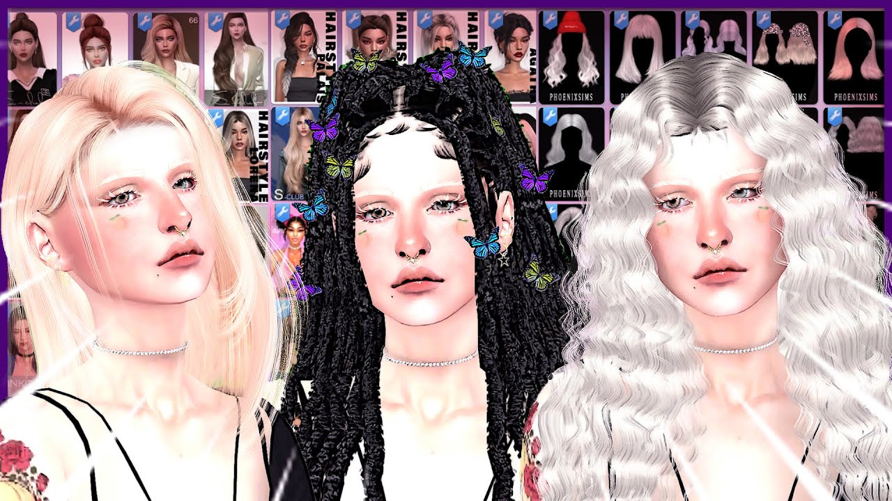 💜 PACK DE CABELOS FEMININOS REALISTAS NOVOS + DOWNLOAD (140+ cabelos)