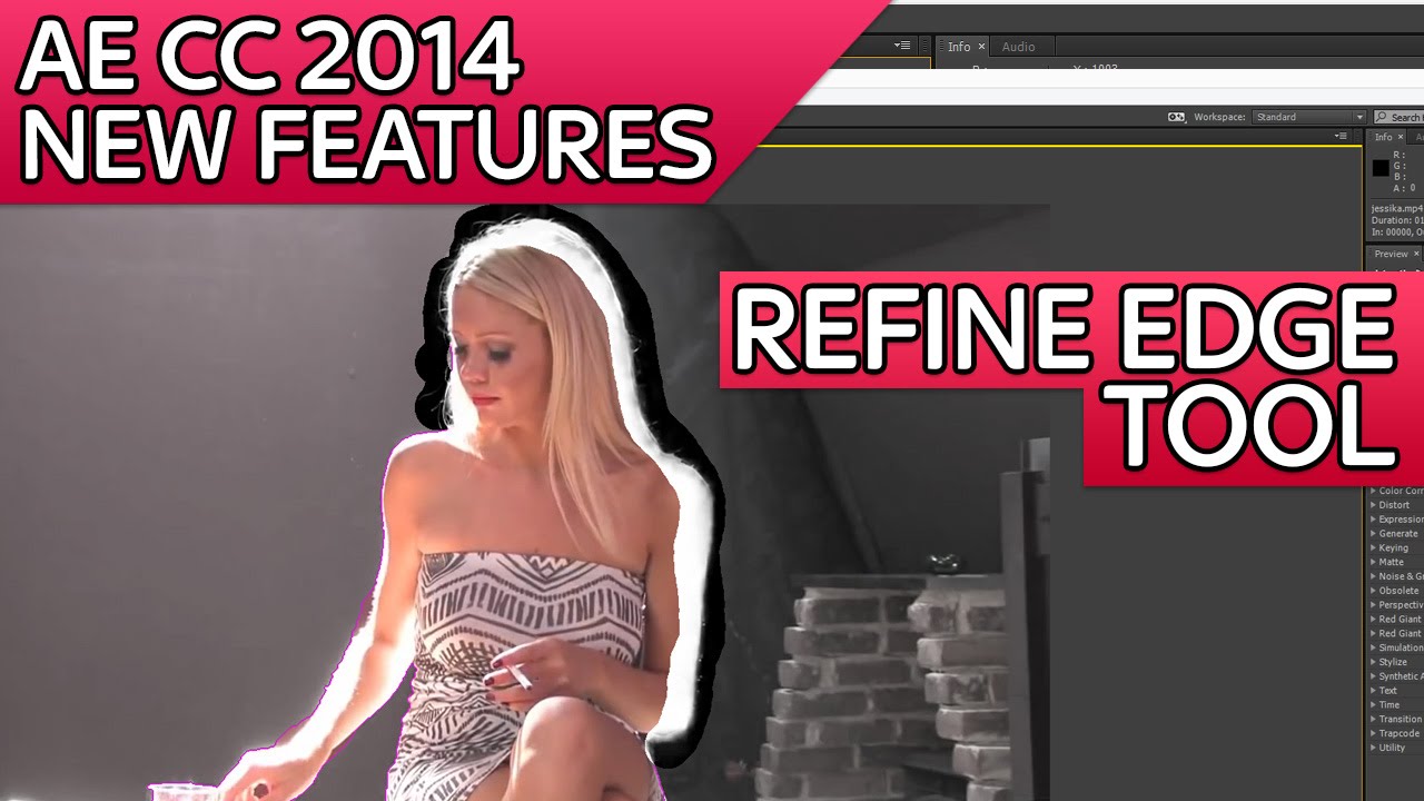 After Effects Tutorial: Refine Edge Tool (Roto Brush)