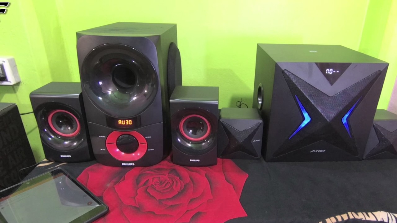 FiGHt CLuB - Philips MMS6060F vs F&D F550X bass Test by AKS(use HeadPhone)