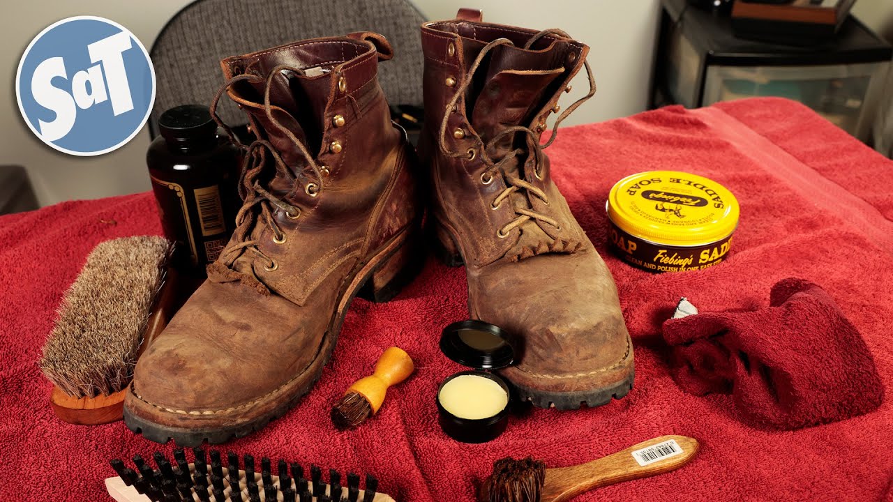 HOW TO CLEAN AND CONDITION DIRTY LEATHER WORK BOOTS - Nicks Boots | How to Do Stuff and Things