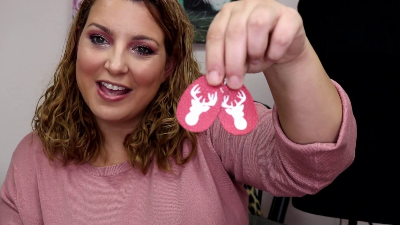 Craftmas Season 2 Episode 43:  How to Put Heat Transfer Vinyl onto Leatherette Earrings