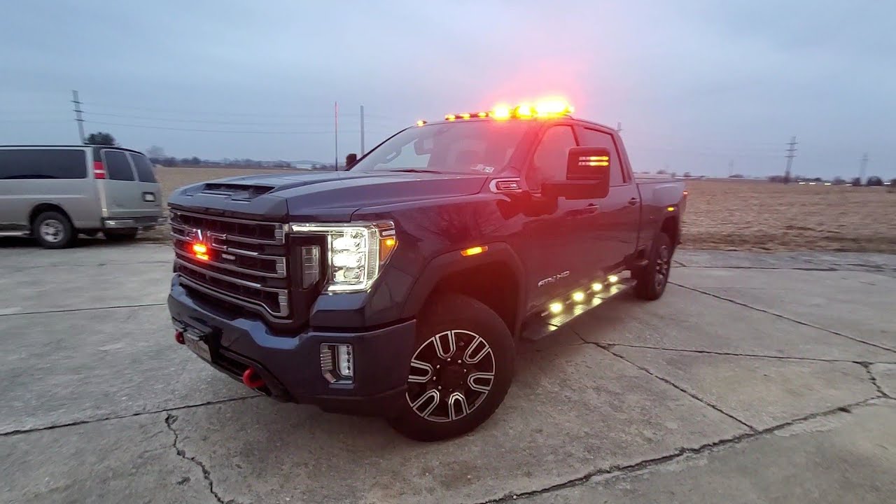 2020 GMC Sierra Feniex Quad Install by Swatara Warning Lights