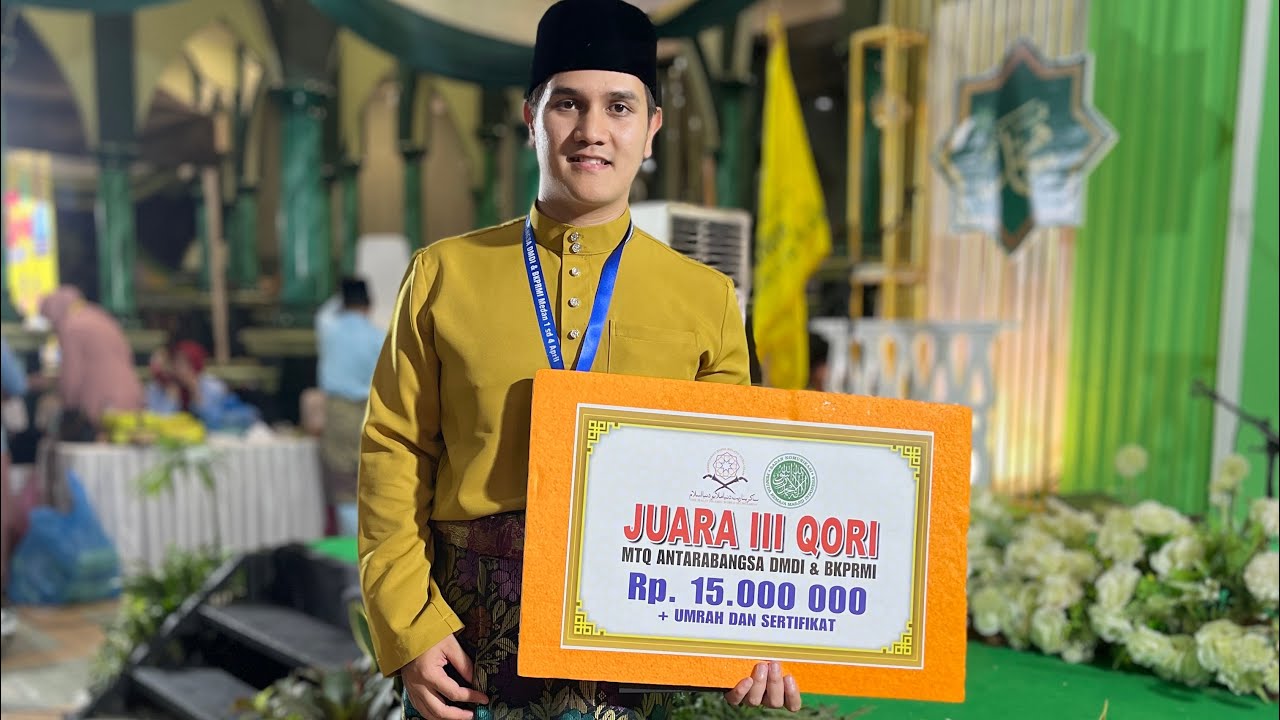 JUARA 3 TILAWATI QURAN PERINGKAT ANTARABANGSA DMDI - ABDUL HADI CHE HALIM TERENGGANU MALAYSIA