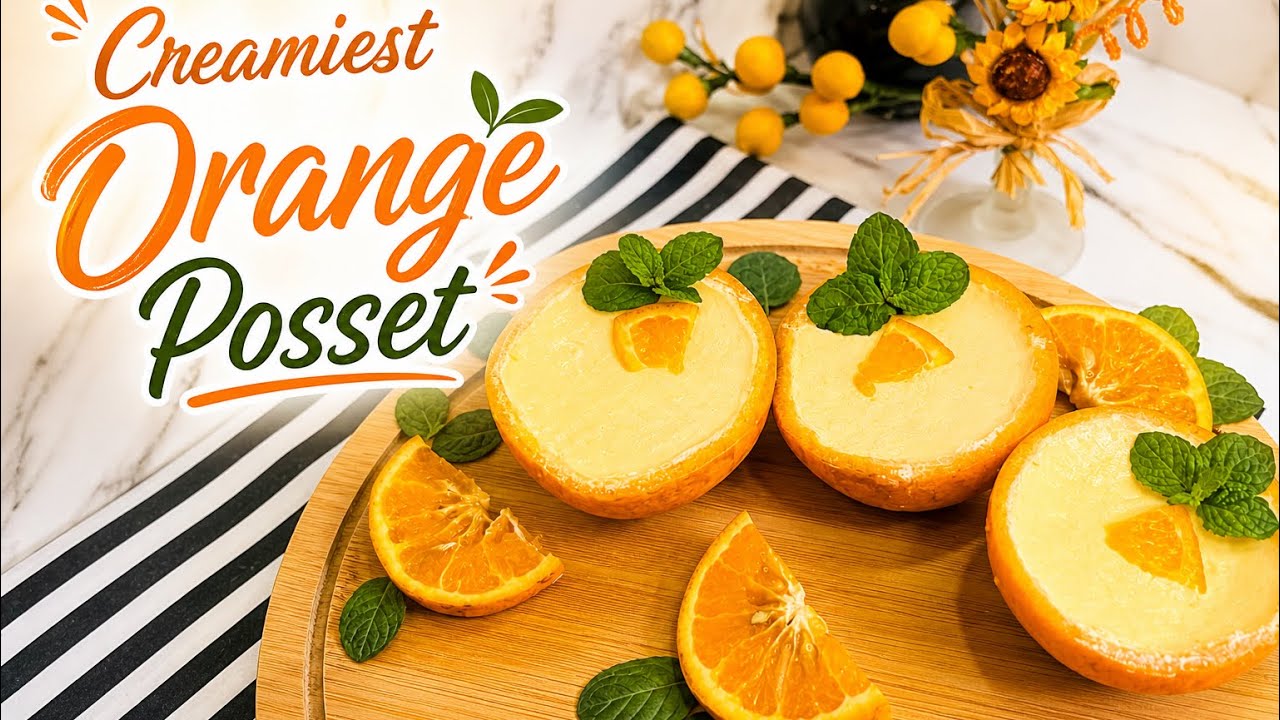 Creamiest orange posset 🍊 Easy recipe @ Masala magic by madiha