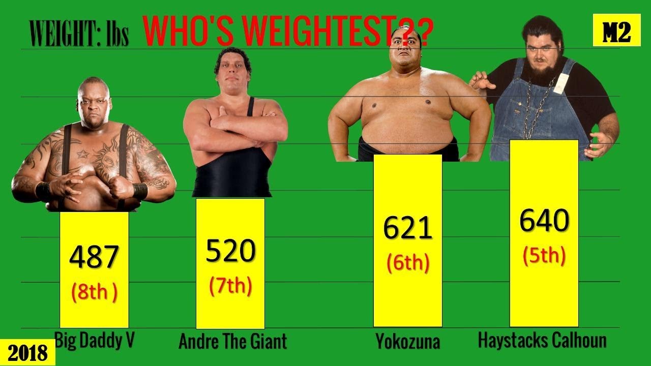 24 WWE Wrestlers - Weightest Level of All Time [HD]