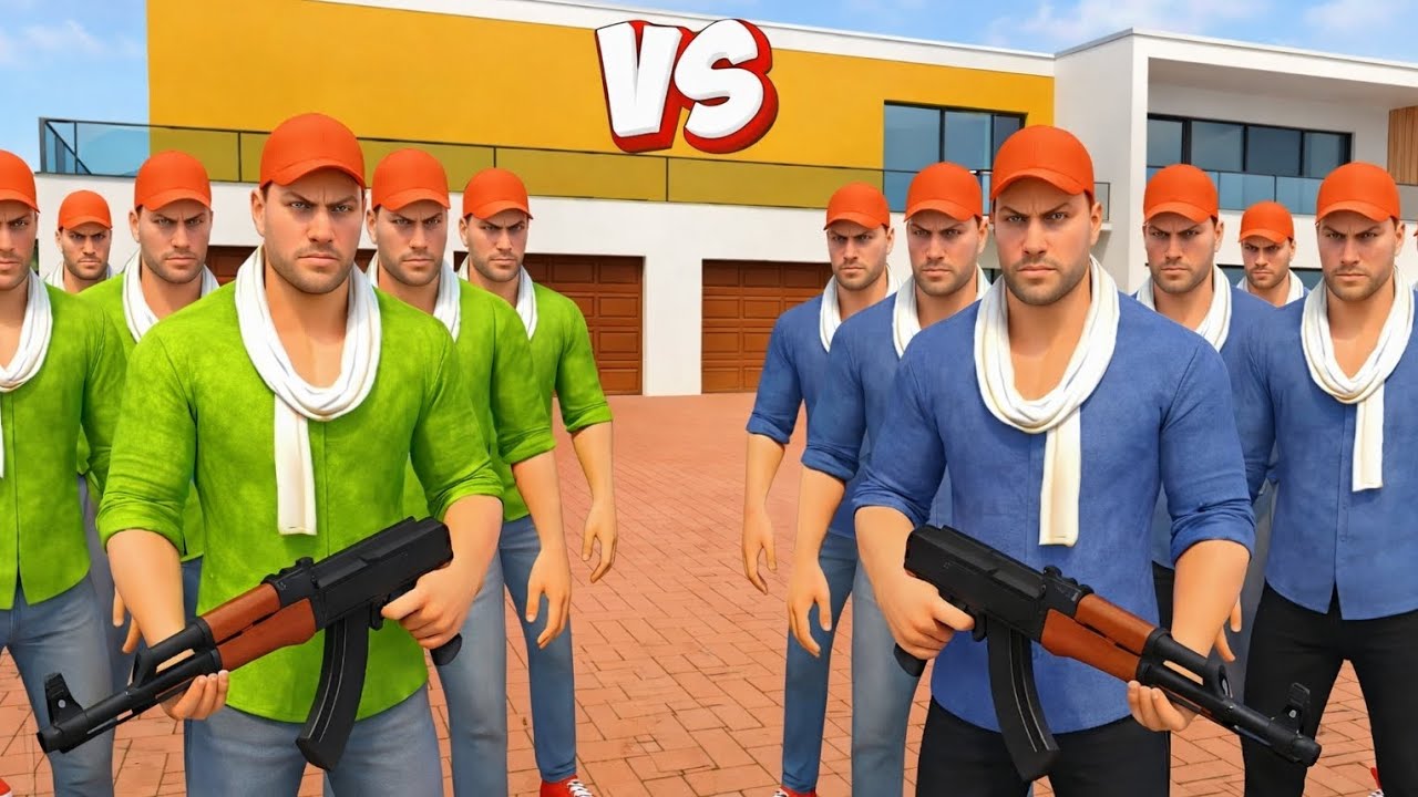 Green Jack Gang vs Blue Jack Gang | Indian Theft Auto Simulator Gang Fight | GTA 5 Style