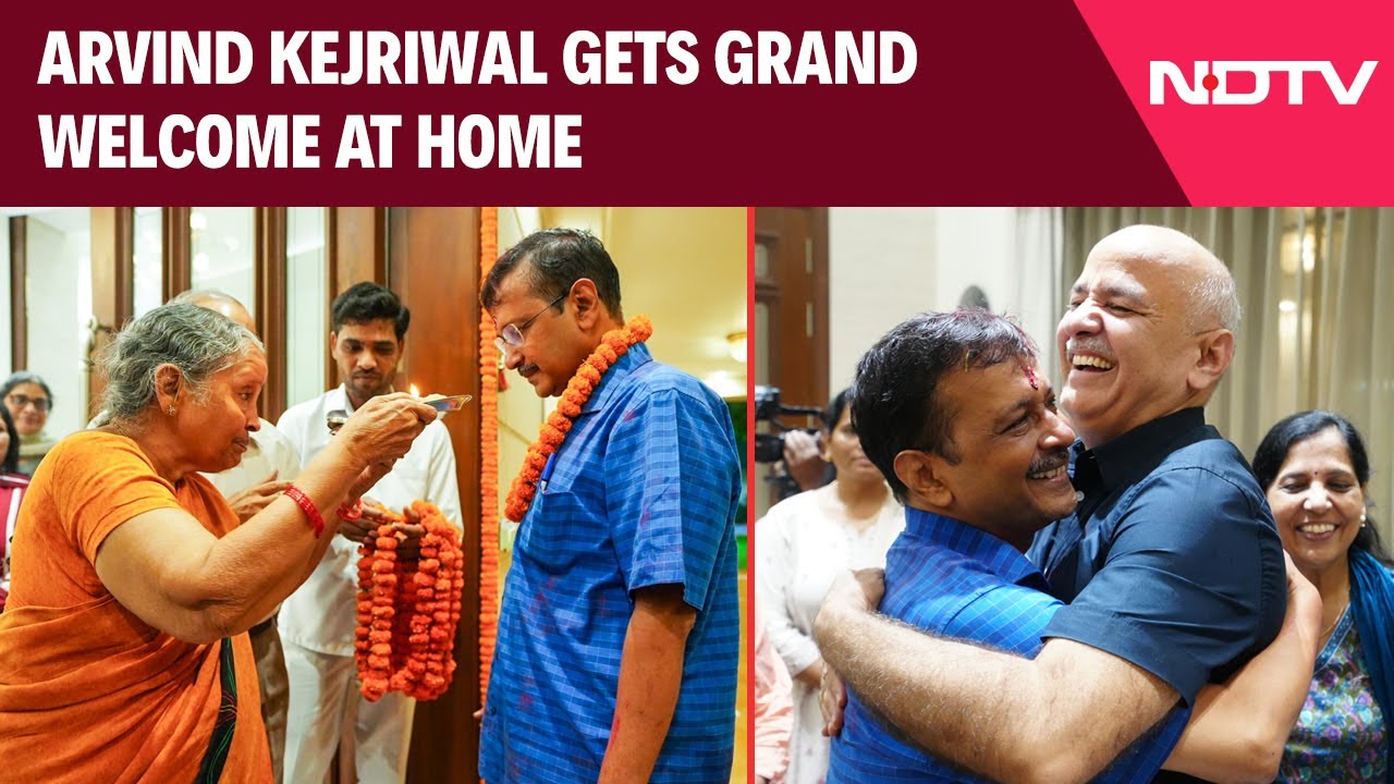 Arvind Kejriwal Released | Arvind Kejriwal Receives Grand Welcome At Home After Release